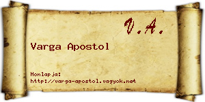 Varga Apostol névjegykártya